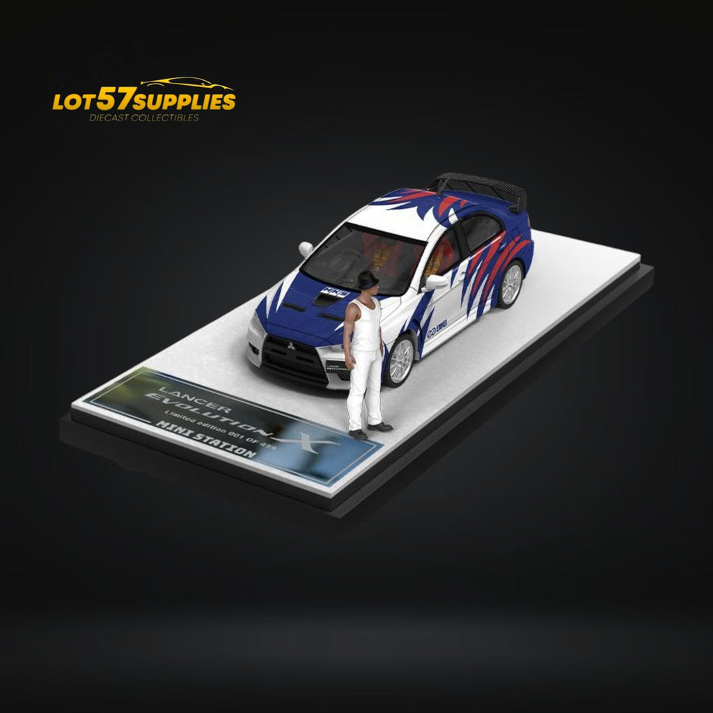 Mini Station Mitsubishi Lancer EVO X Need for Speed Black List #9 Livery Figure Version 1:64 - Collectors World Toys