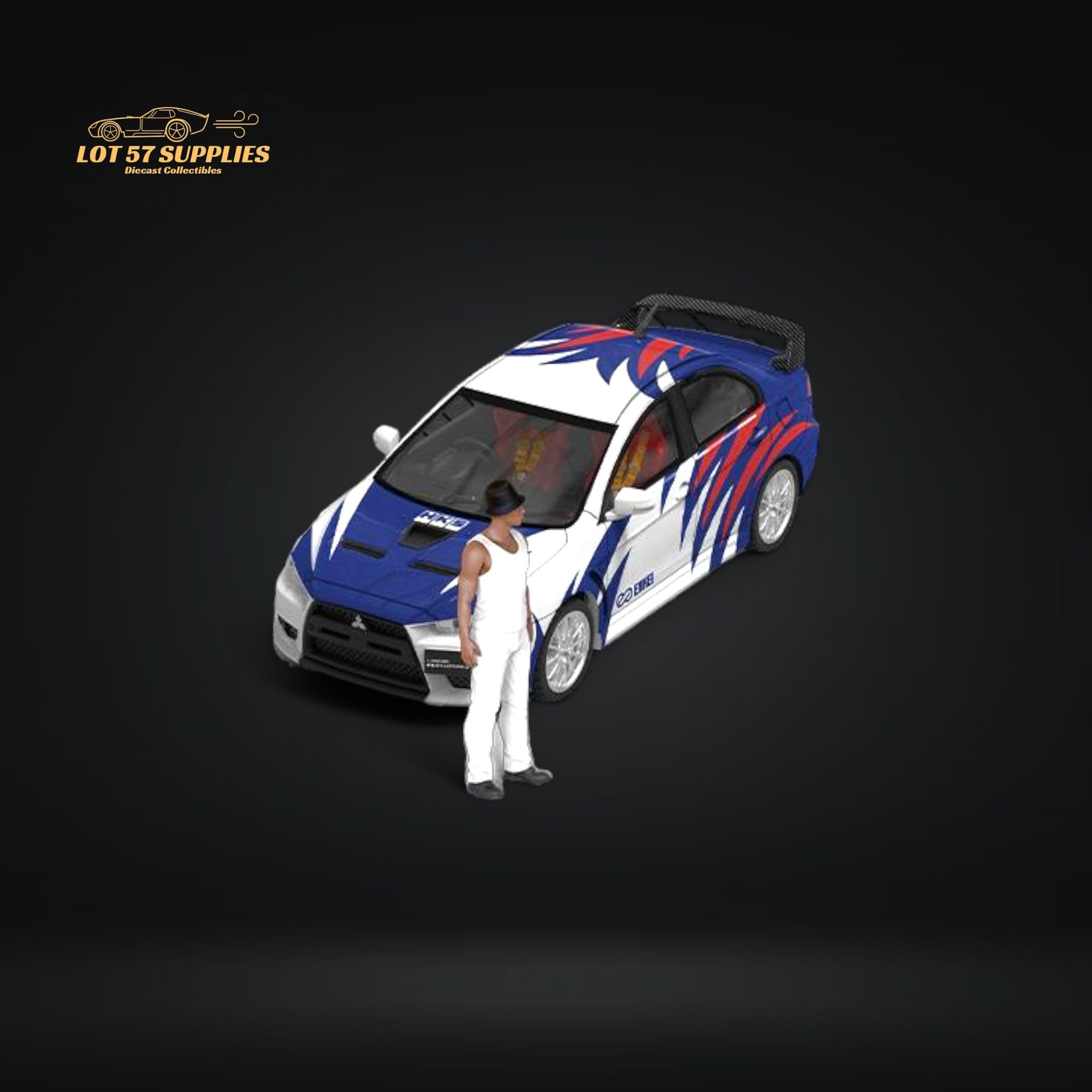 Mini Station Mitsubishi Lancer EVO X Need for Speed Black List #9 Livery Figure Version 1:64 - Collectors World Toys