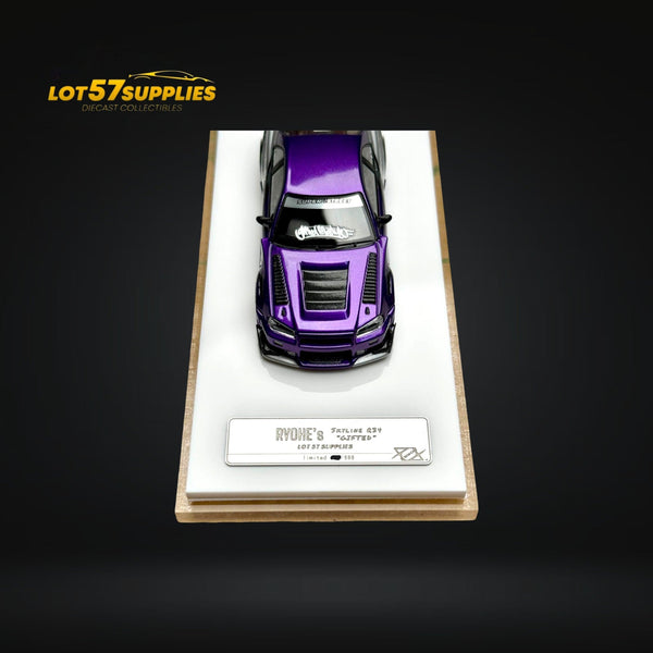 Error404 X LOT 57 Exclusive RYOHE's Skyline R34 "GIFTED" Resin 1:64