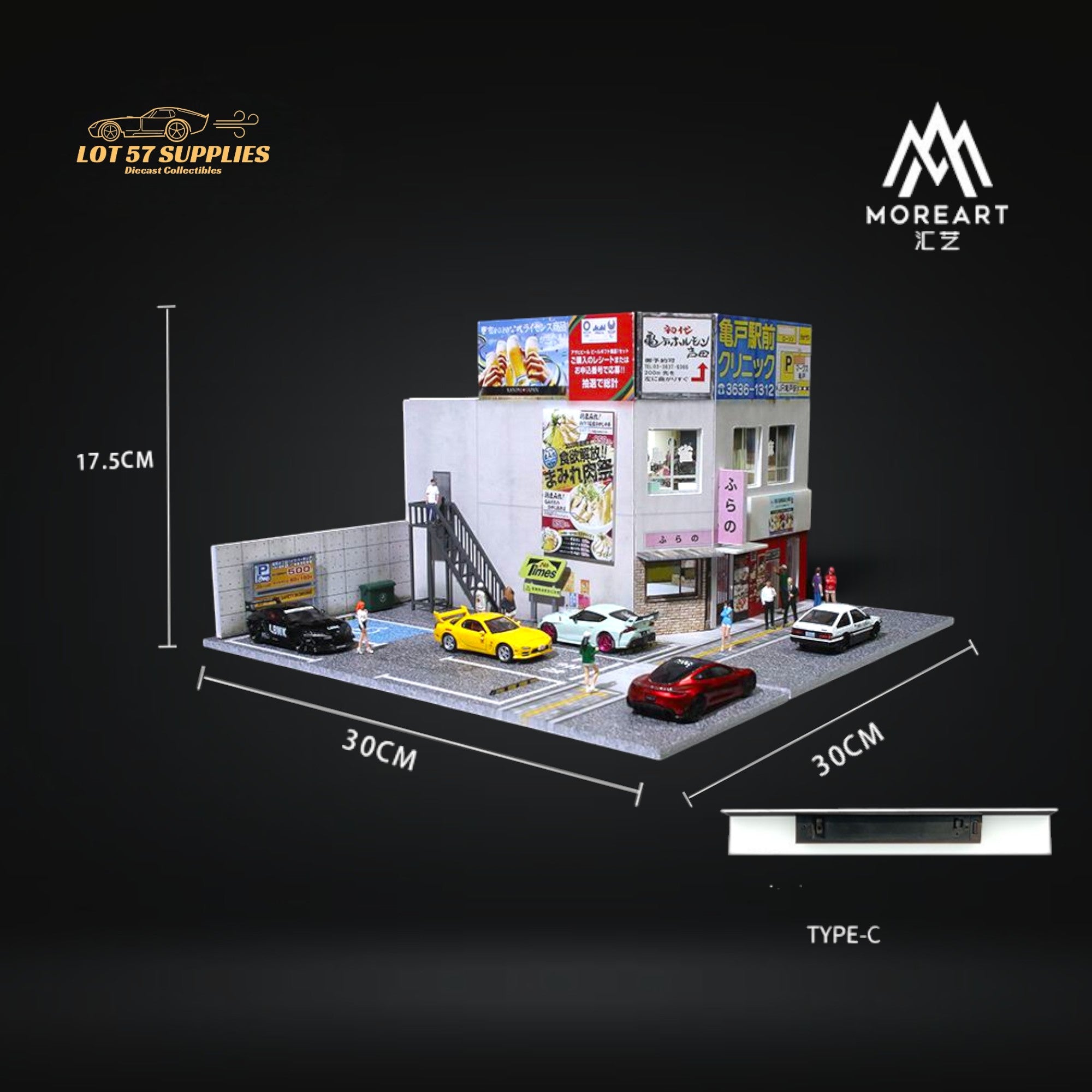 (Pre-Order) MoreArt Japanese Commercial Building Scene Diorama 1:64 MO936406 Main image