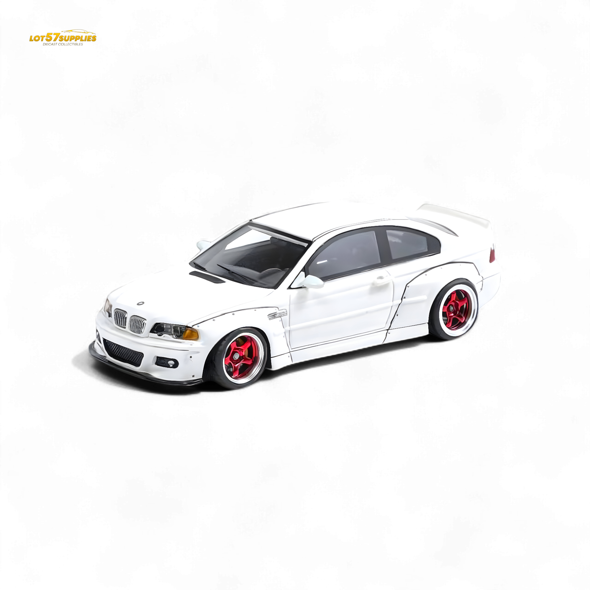 FLAME BMW M3 E46 Widebody Pandem in Pearlescent White Resin 1:64 Main image