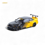FLAME BMW M3 E46 Widebody Pandem in Black & Yellow Resin 1:64
