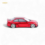 FLAME BMW M3 E46 Widebody Pandem in Metallic Red Resin 1:64