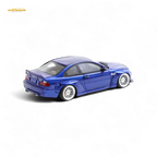 FLAME BMW M3 E46 Widebody Pandem in Metallic Blue Resin 1:64