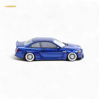 FLAME BMW M3 E46 Widebody Pandem in Metallic Blue Resin 1:64