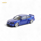 FLAME BMW M3 E46 Widebody Pandem in Metallic Blue Resin 1:64