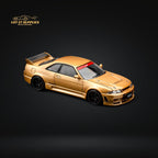 (Pre-Order) Pop Race Nissan Skyline GT-R R33 Top Secret Gold PR640150 1:64