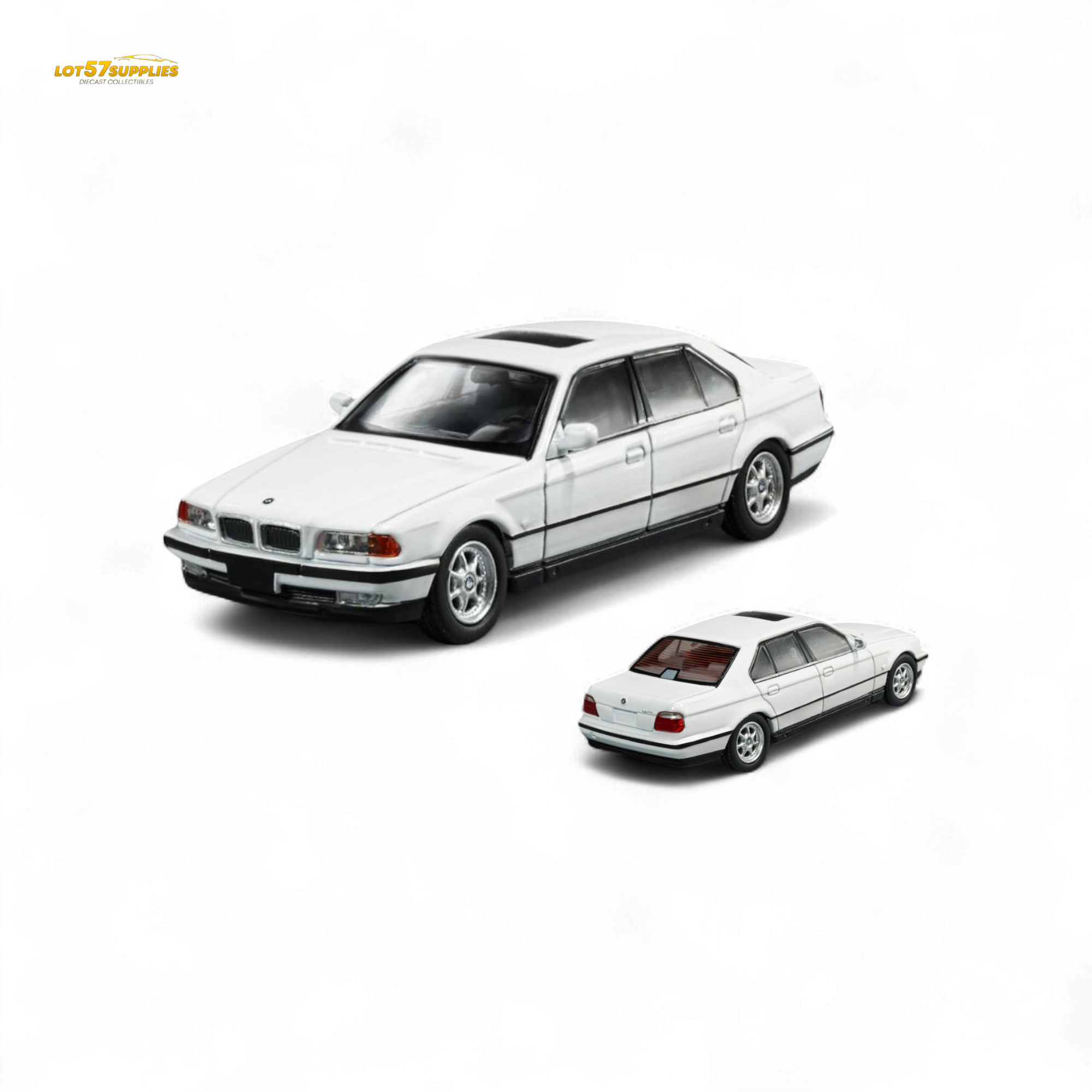 DCM BMW E38 740iL 7-Series in White 1:64 Main image