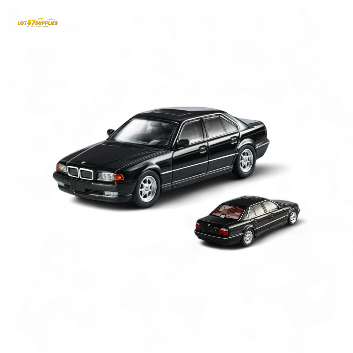 DCM BMW E38 740iL 7-Series in Black 1:64
