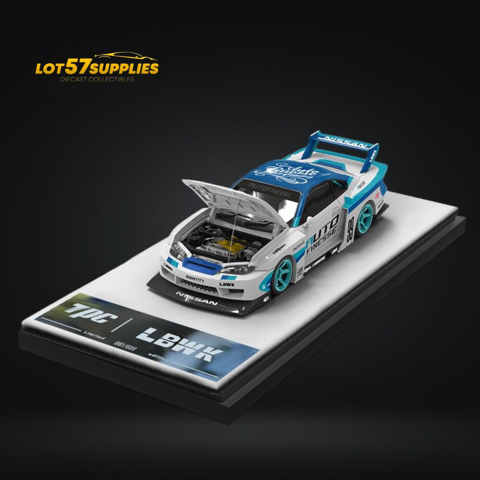 (Pre-Order) TPC Silvia S15 LBWK Blue / White Auto Finesse SEMA Ordinary 1:64 Main image