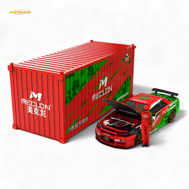 TimeMicro & MECLON GT-R R34 MECLON Container Set 1:64 - Collectors World Toys Hover Image