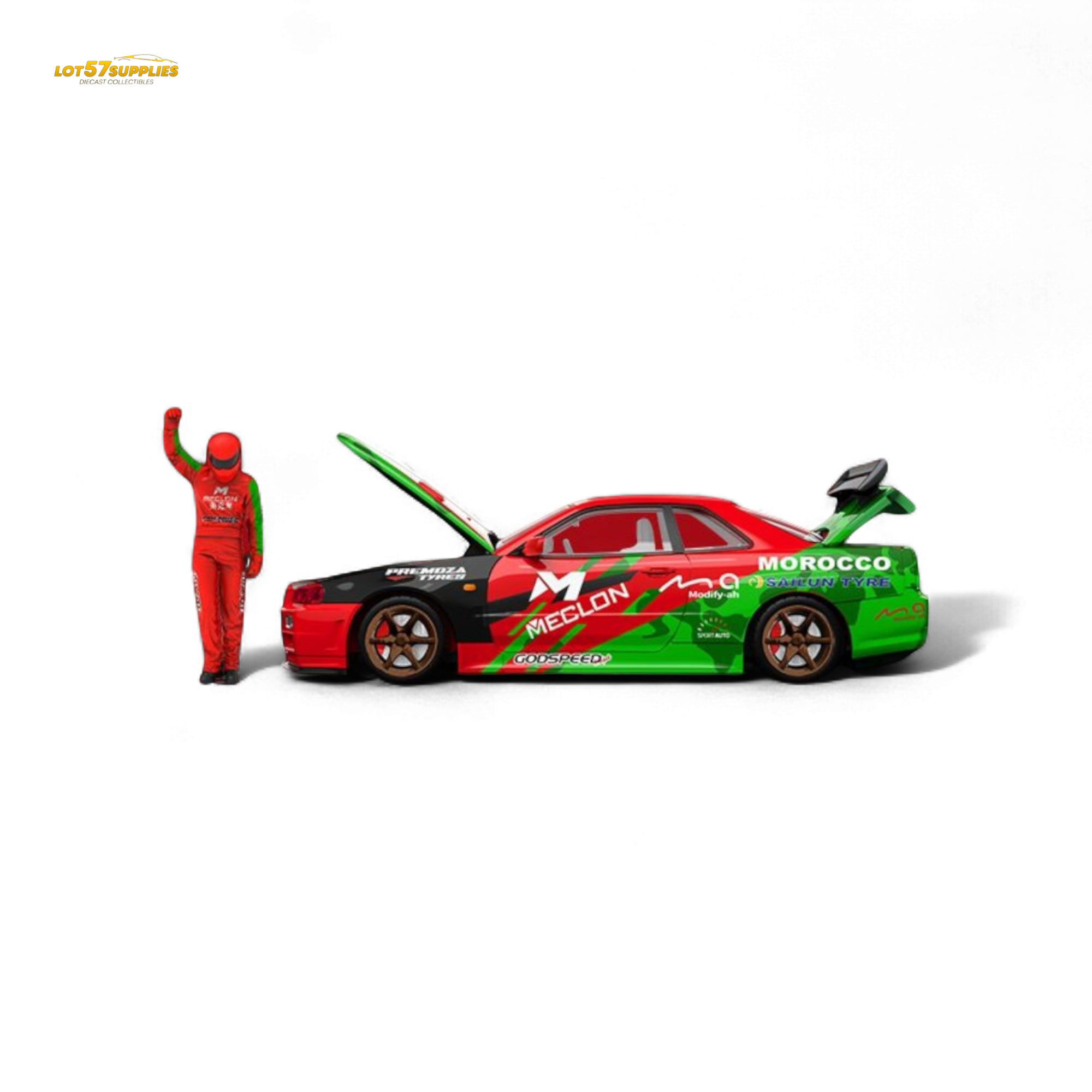 TimeMicro & MECLON GT-R R34 MECLON Figure Version 1:64 - Collectors World Toys