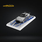TimeMicro Skyline GT-R R35 FNF Silver Blue Ordinary 1:64 - Collectors World Toys