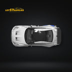 TimeMicro Skyline GT-R R35 FNF Silver Blue Ordinary 1:64 - Collectors World Toys