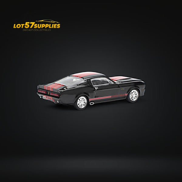(Pre-Order) Pop Race Shelby Mustang GT500 Dark Chrome Black w/ Openable hood 1:64
