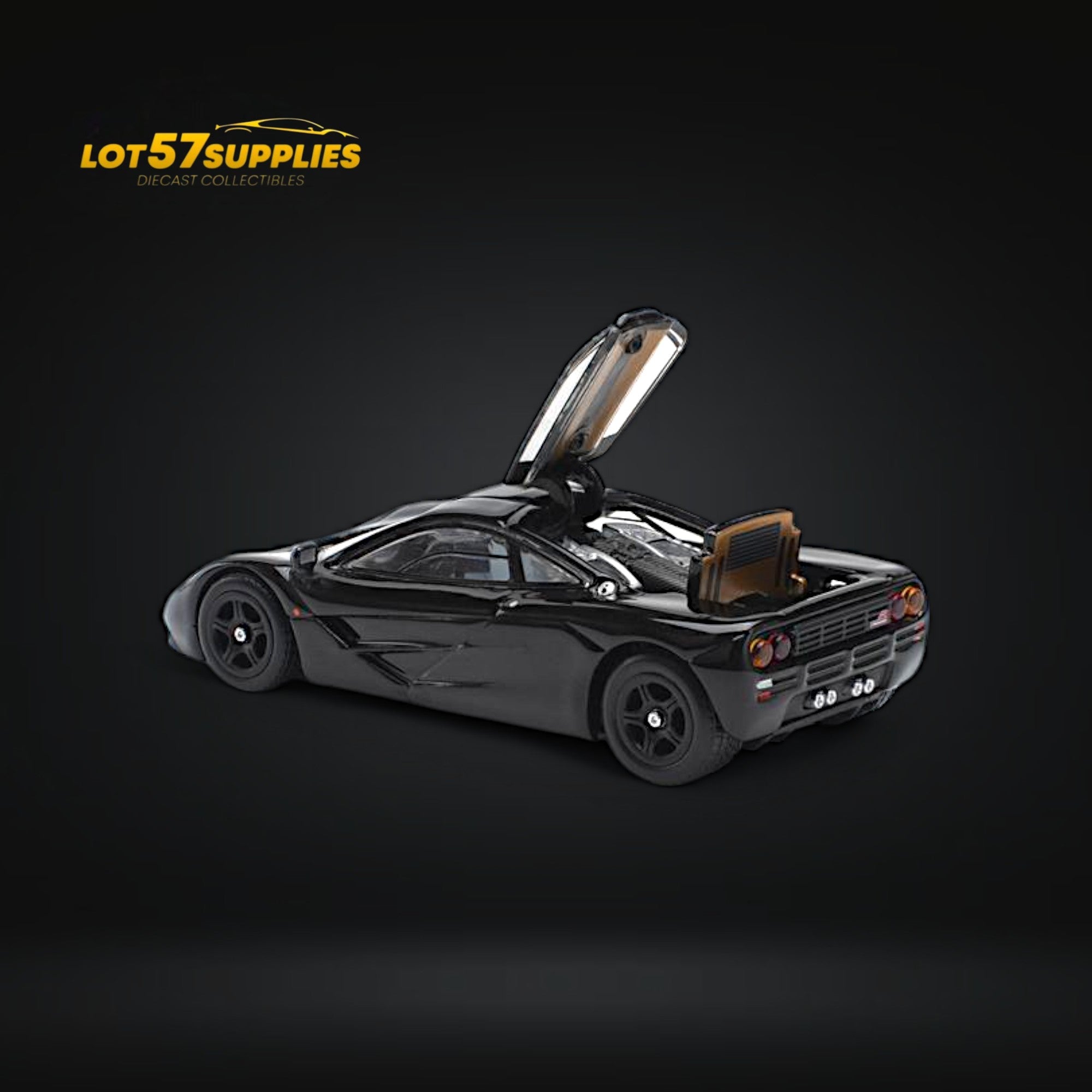(Pre-Order) Pop Race McLaren F1 Jet Black 1:64 - Collectors World Toys