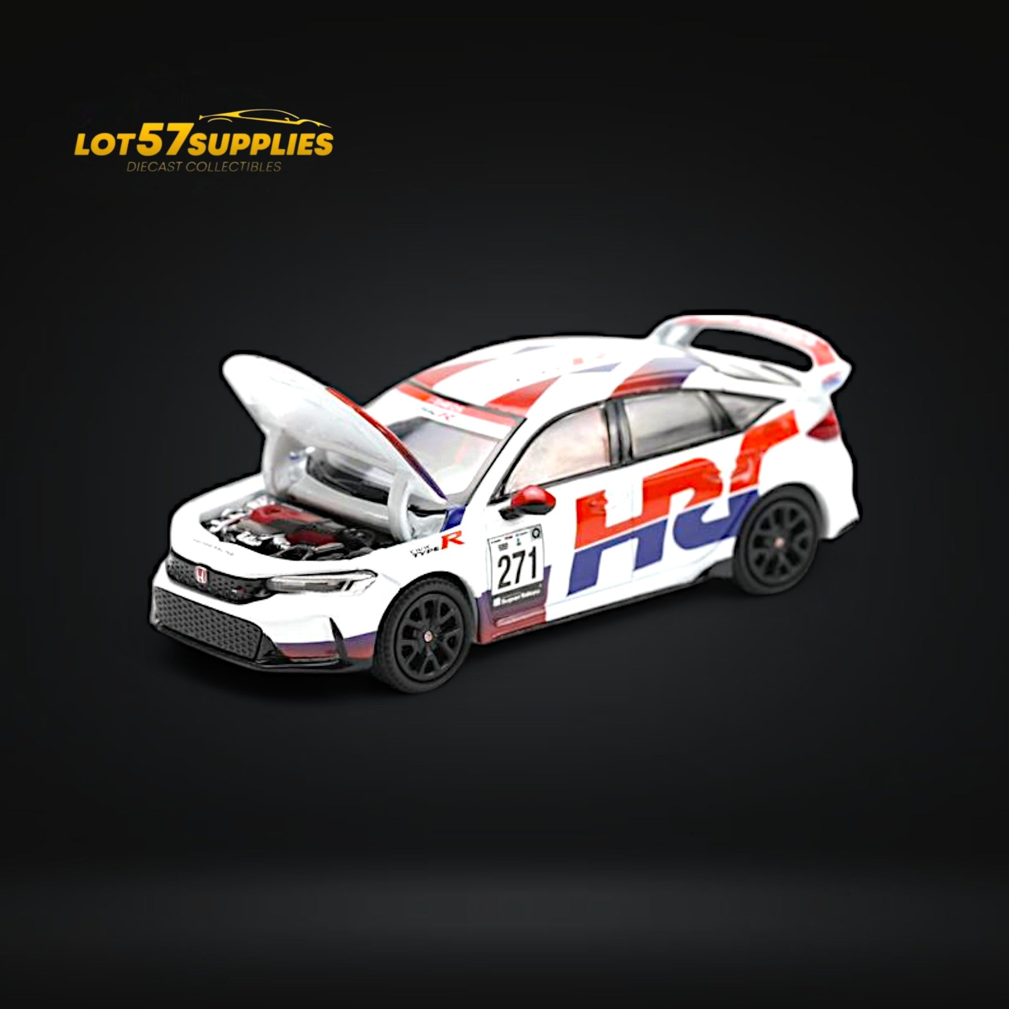(Pre-Order) Pop Race Civic FL5 Type-R TCR HRC Livery 1:64 - Collectors World Toys