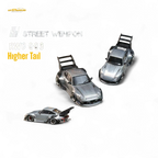 Street Weapon Porsche RWB 993 Raw Varnish Color High Wing 1:64