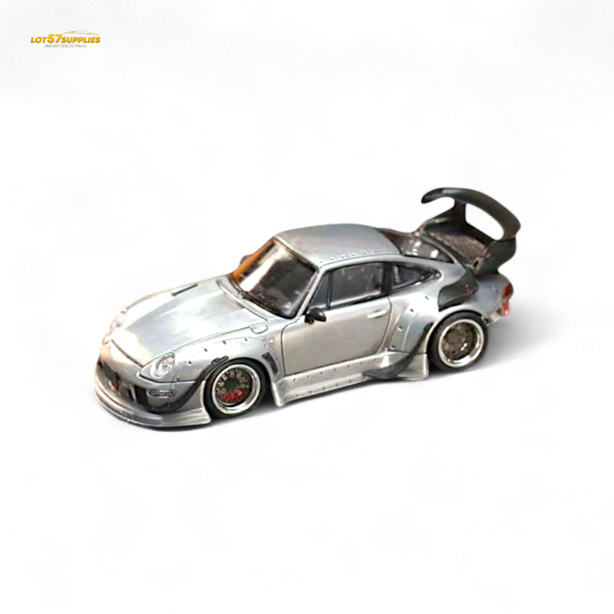 Street Weapon Porsche RWB 993 Raw Varnish Color Low Wing 1:64