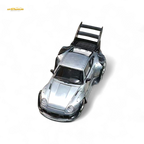 Street Weapon Porsche RWB 993 Raw Varnish Color High Wing 1:64
