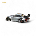 Street Weapon Porsche RWB 993 Raw Varnish Color Low Wing 1:64