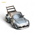 Street Weapon Porsche RWB 993 Raw Varnish Color High Wing 1:64