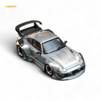 Street Weapon Porsche RWB 993 Raw Varnish Color Low Wing 1:64