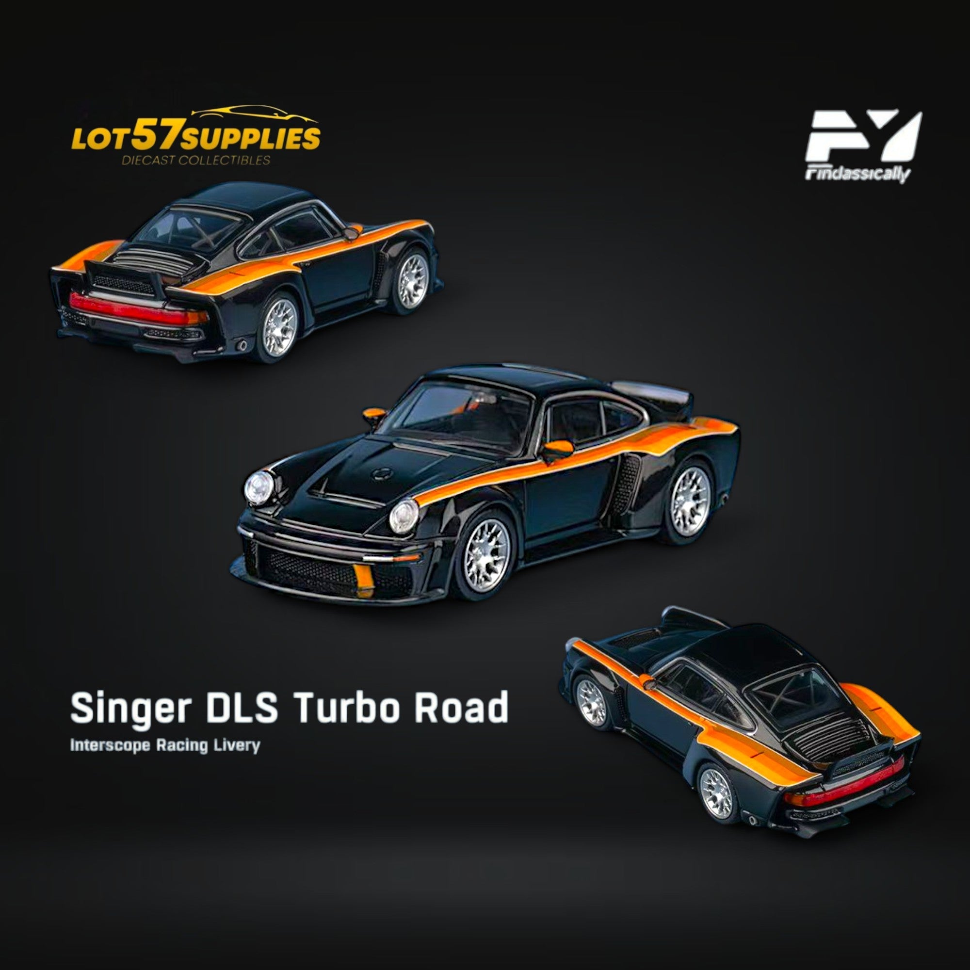 (Pre-Order) Findclassically Singer DLS Turbo Low Tail Black Pearl Road Version 1:64 - Collectors World Toys