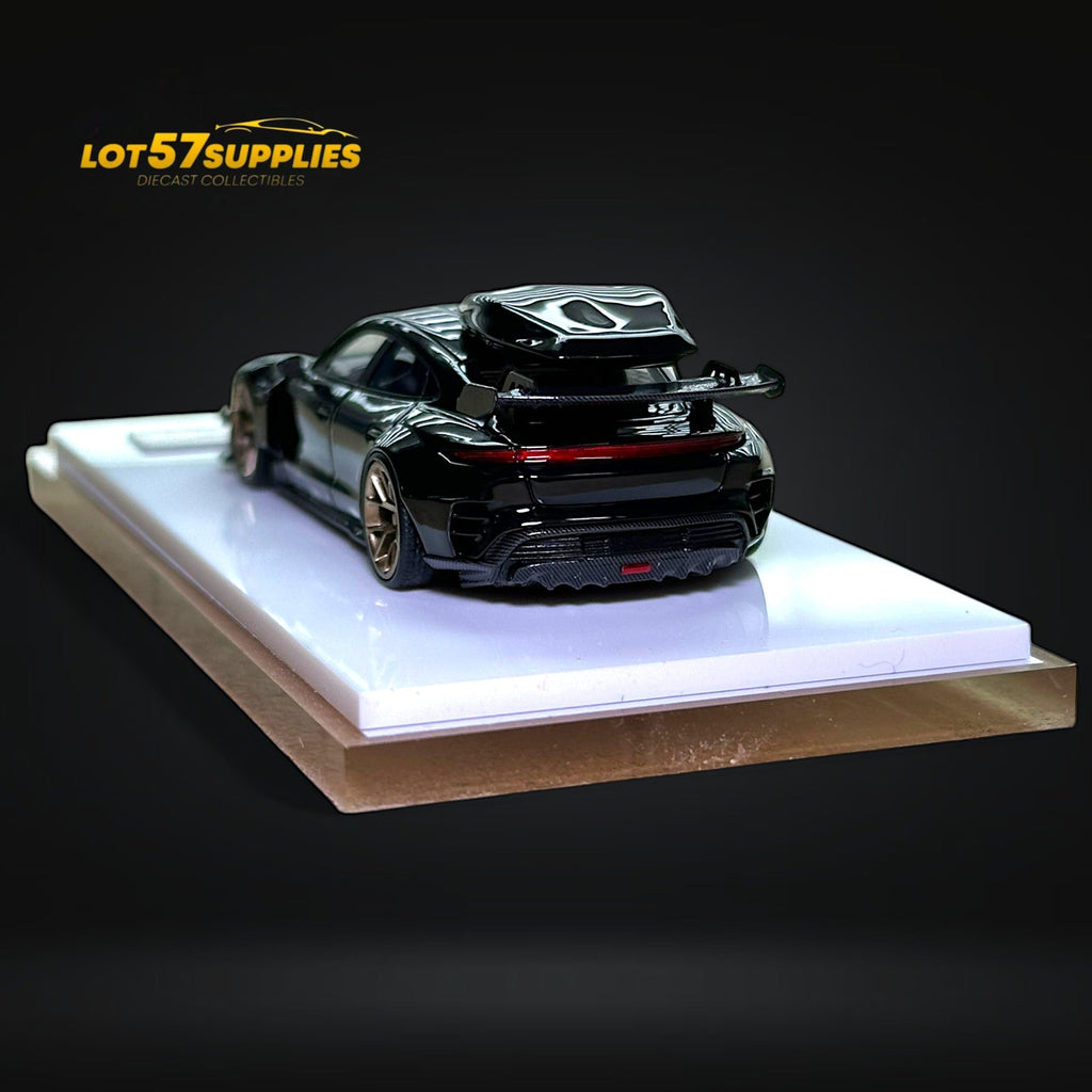 Error404 X Zephyr Designz Taycan in Black with Roof Box 1:64 - Collectors World Toys