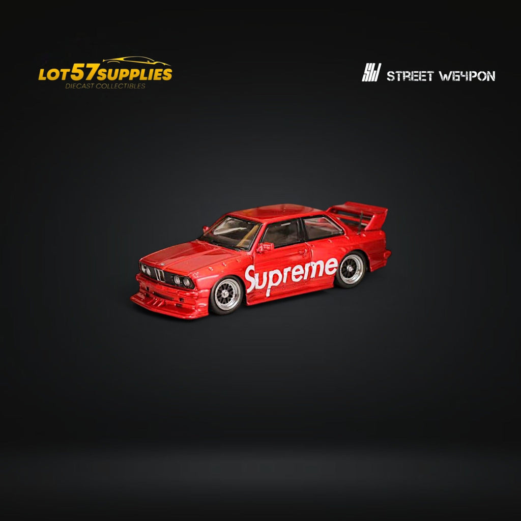 Street Weapon BMW E30 in SUP Red Livery 1:64