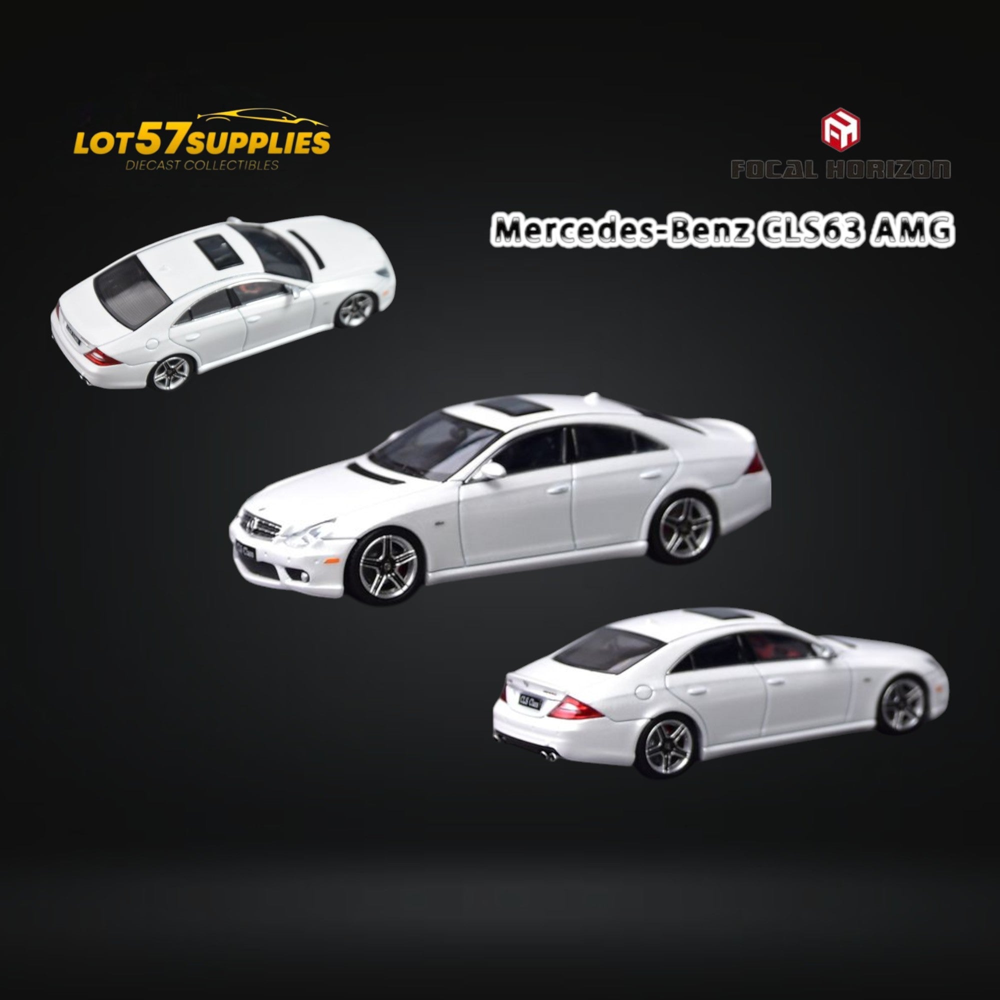 Focal Horizon CLS 63 AMG Mk1 C219 in Pearl White 1:64 Main image