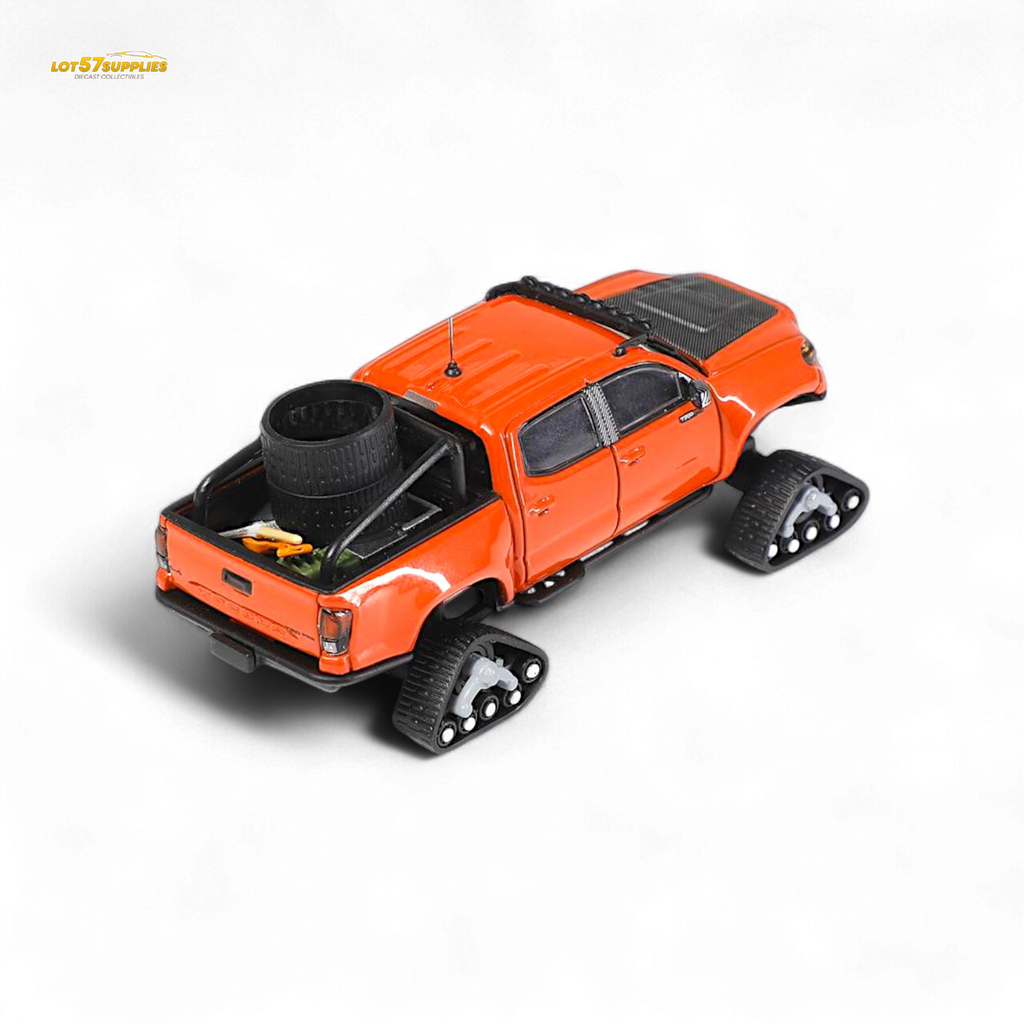 GCD Toyota TACOMA in Orange Red & 3PMSF Tires 1:64