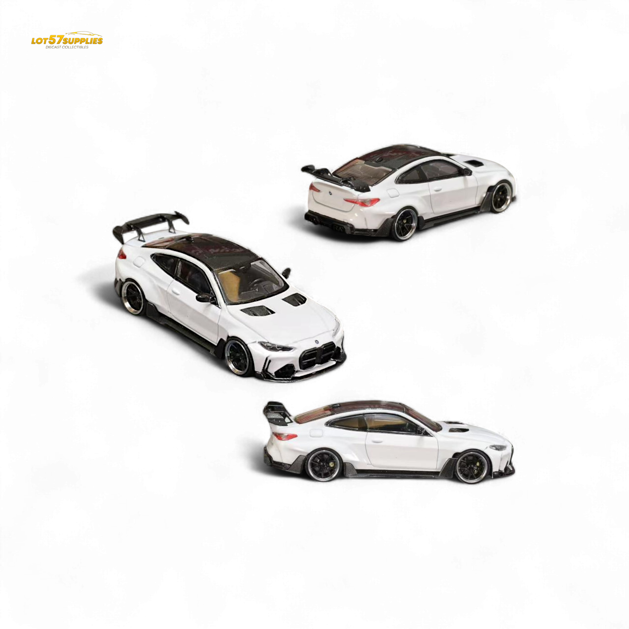 Street Weapon BMW M4 G82 Widebody in White 1:64 Main image