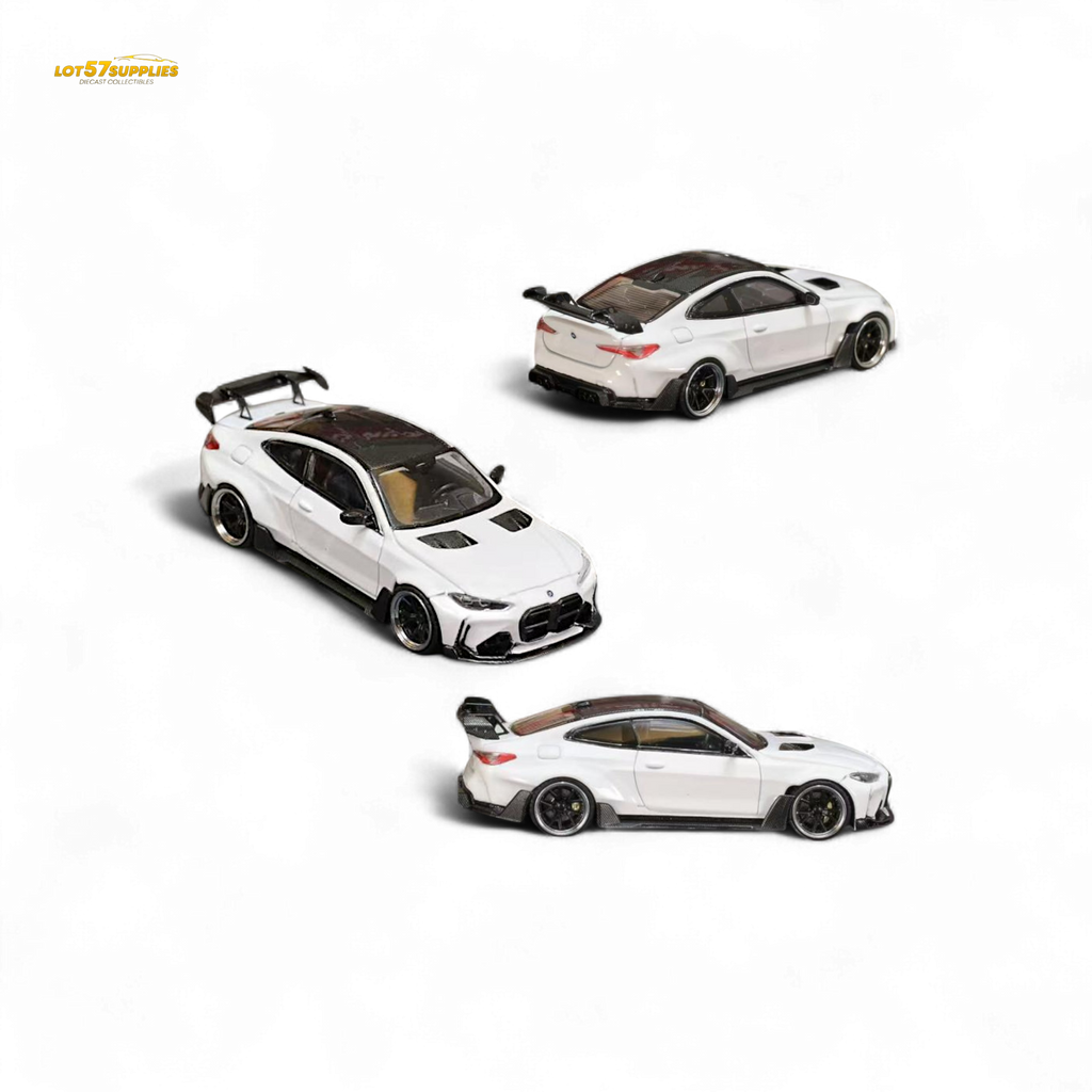 Street Weapon BMW M4 G82 Widebody in White 1:64