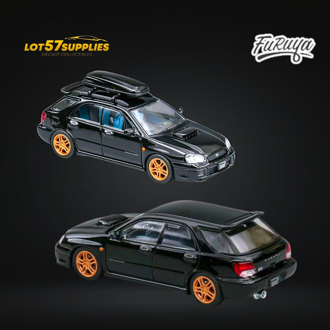 Furuya Subaru Impreza STi GD 8th Gen WAGON in Black 1:64 - Collectors World Toys Hover Image
