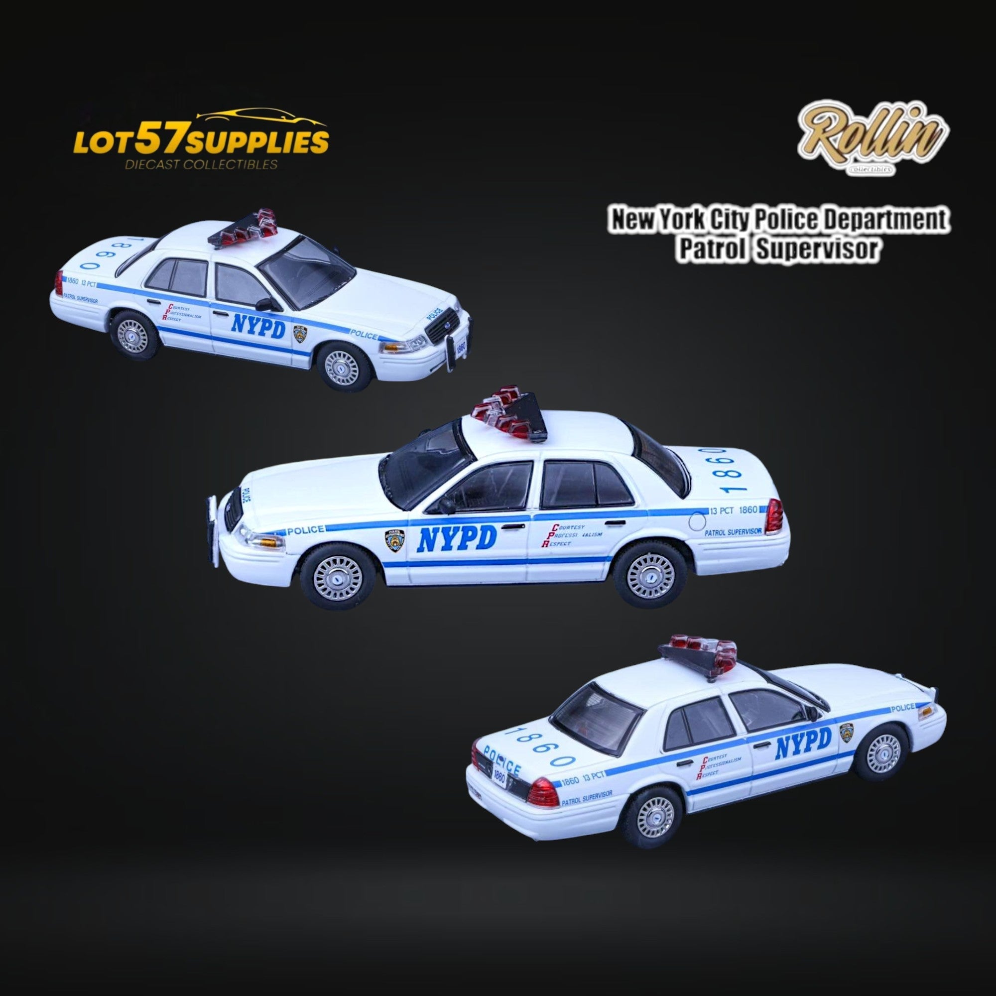 Rollin Ford Crown Victoria NYPD Patrol Supervisor 1:64 Main image