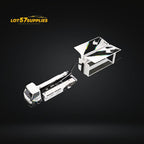 MicroTurbo HINO 300 Custom Box Truck White - Black Livery 1:64 - Collectors World Toys