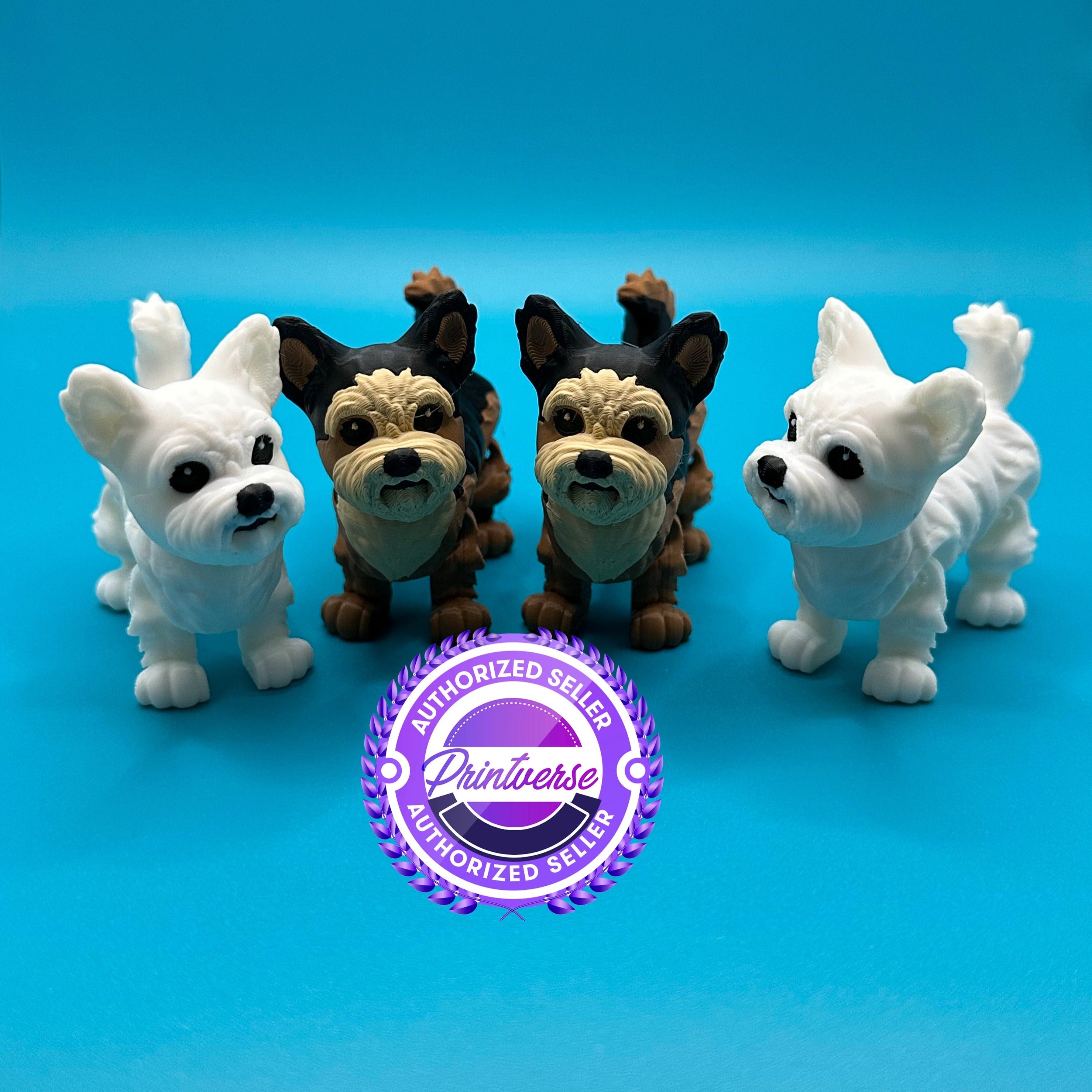 Articulating Yorkie/Maltese 3D Printed Dog | Printverse Main image