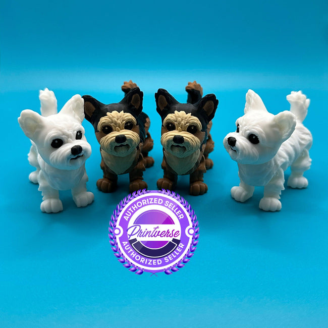 Articulating Yorkie/Maltese 3D Printed Dog | Printverse - Collectors World Toys Hover Image