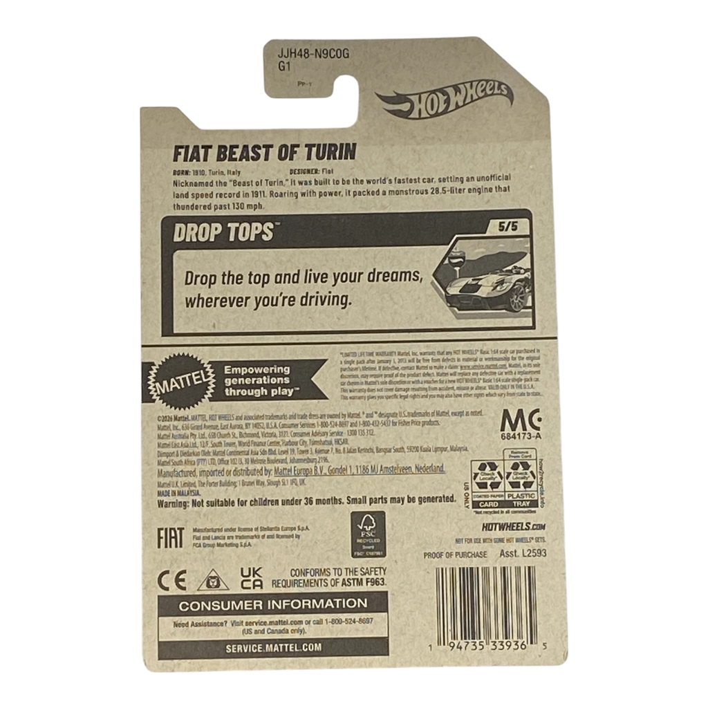 Hot Wheels Fiat Beast of Turin | Drop Tops Series 5/5