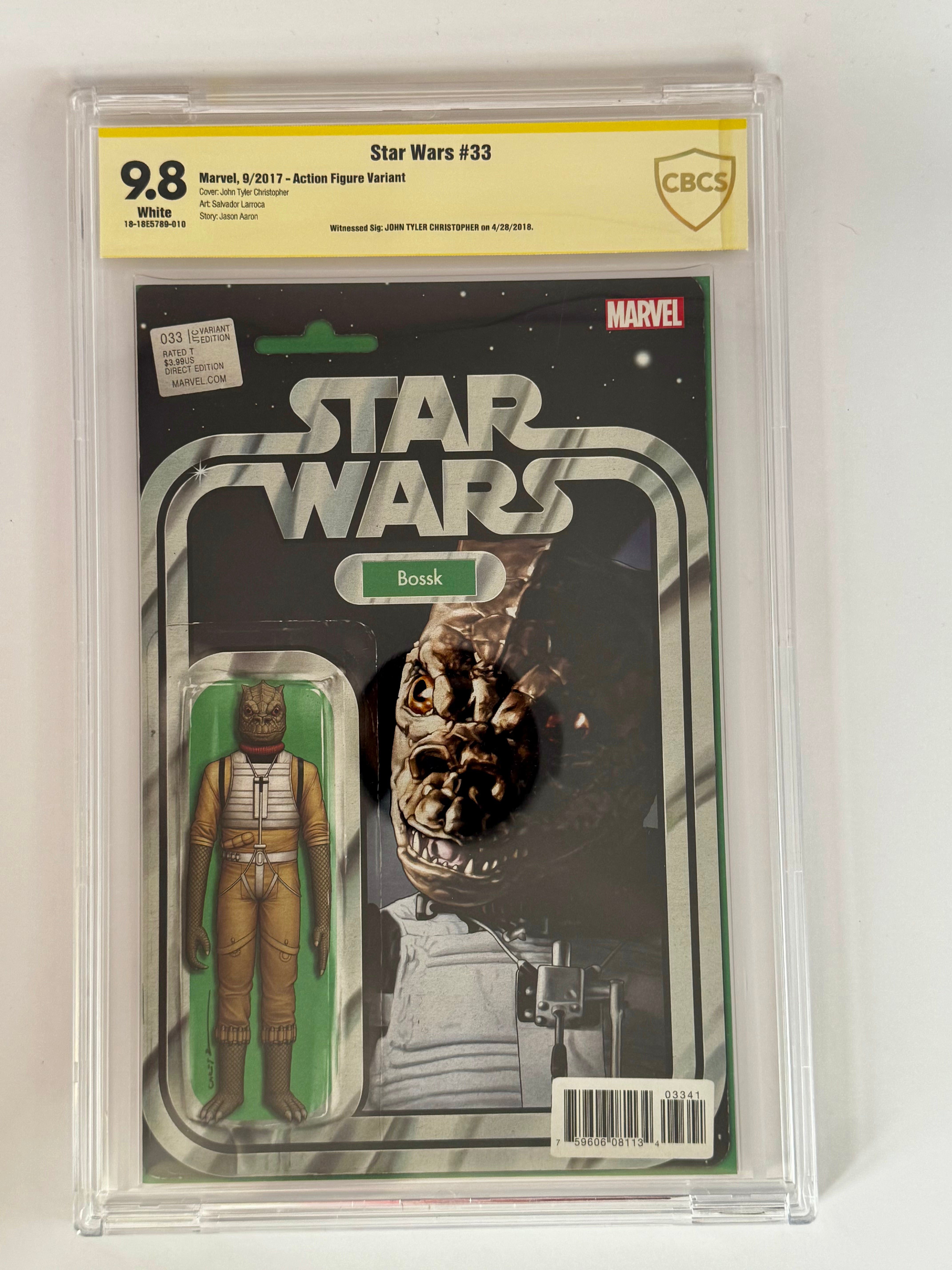 STAR WARS #33 SIGNED BY JOHN TYLER CHRISTOPHER | ACTION FIGURE CBCS 9.8 SS YELLOW LABEL [IN STOCK] Main image