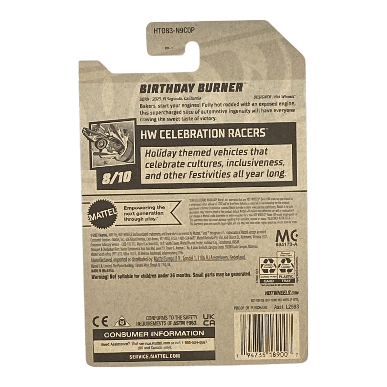 Hot Wheels Birthday Burner - Celebration Series 8/10 Secondary image