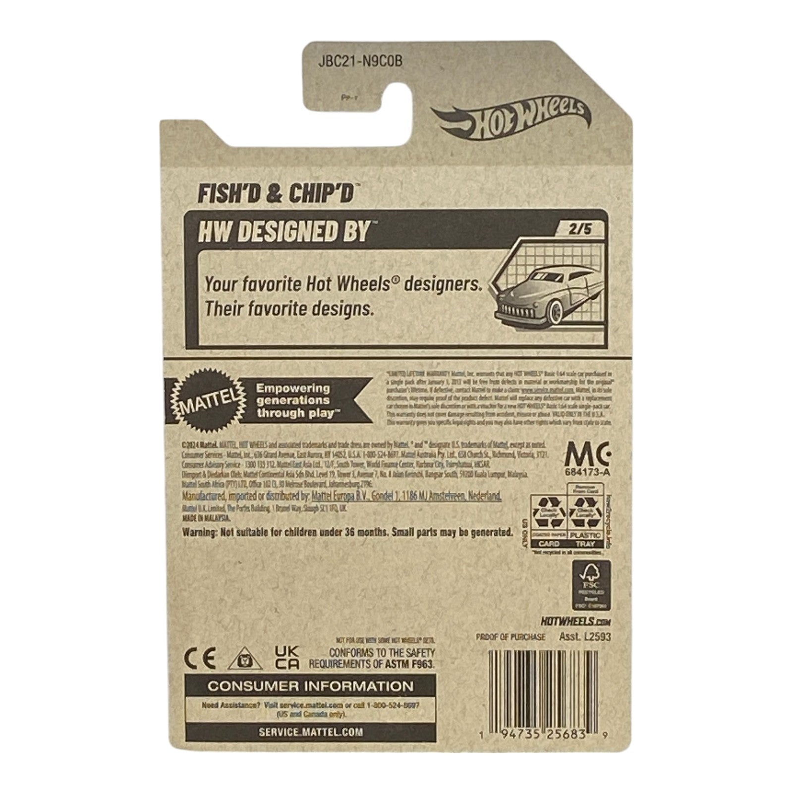 Hot Wheels Fish'd & Chip'd - Treasure Hunt - HW Designed By Series 2/5 -