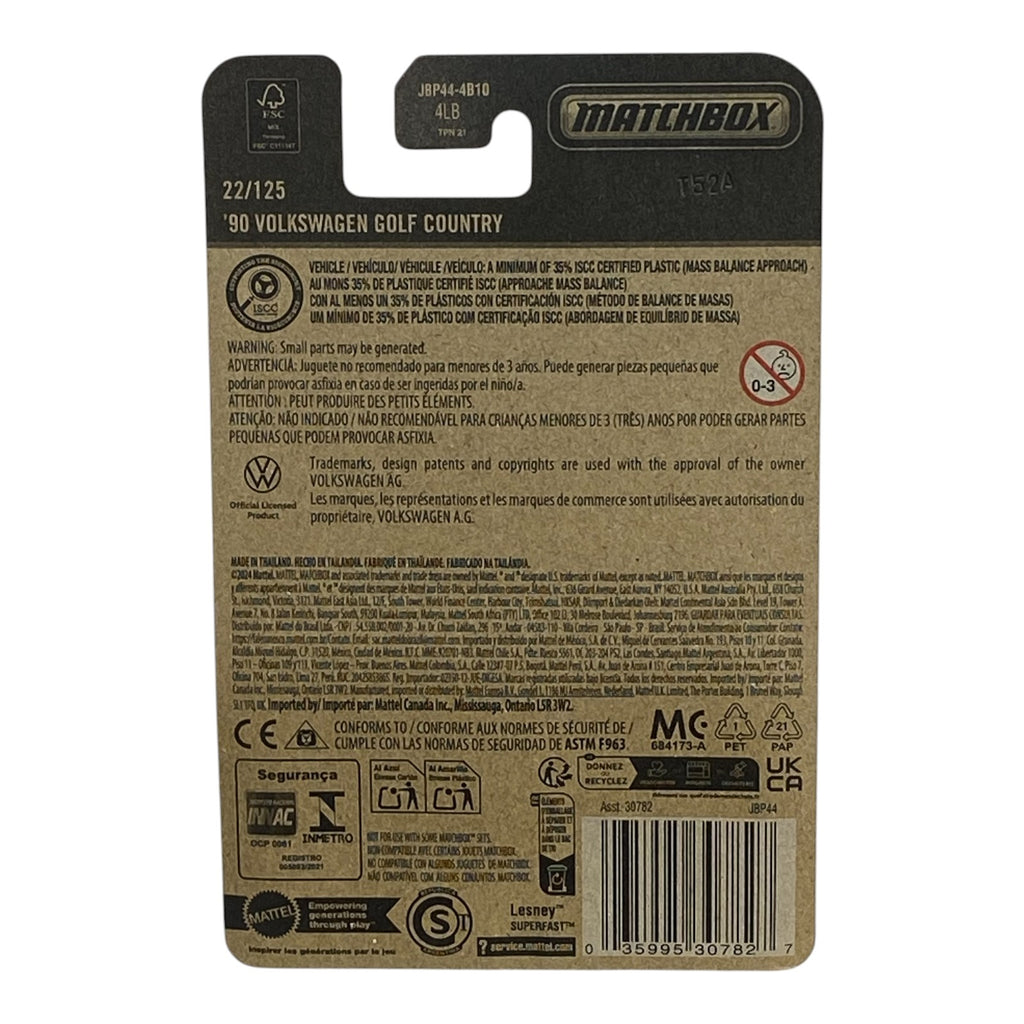 Matchbox '90 Volkswagen Golf Country - 2025 Matchbox Series 22/125 -