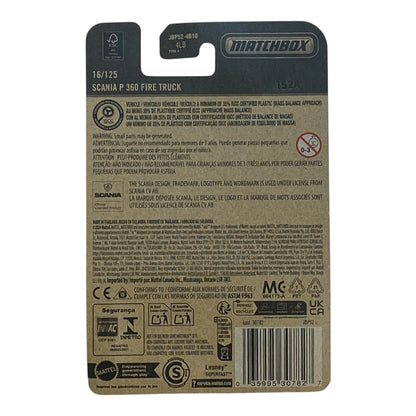 Matchbox Scania P 360 Fire Truck - 2025 Matchbox Series 16/125