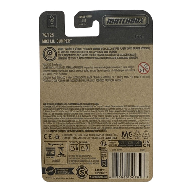 Matchbox MBX Lil' Dumper - 2025 Matchbox Series 76/125 Main Image