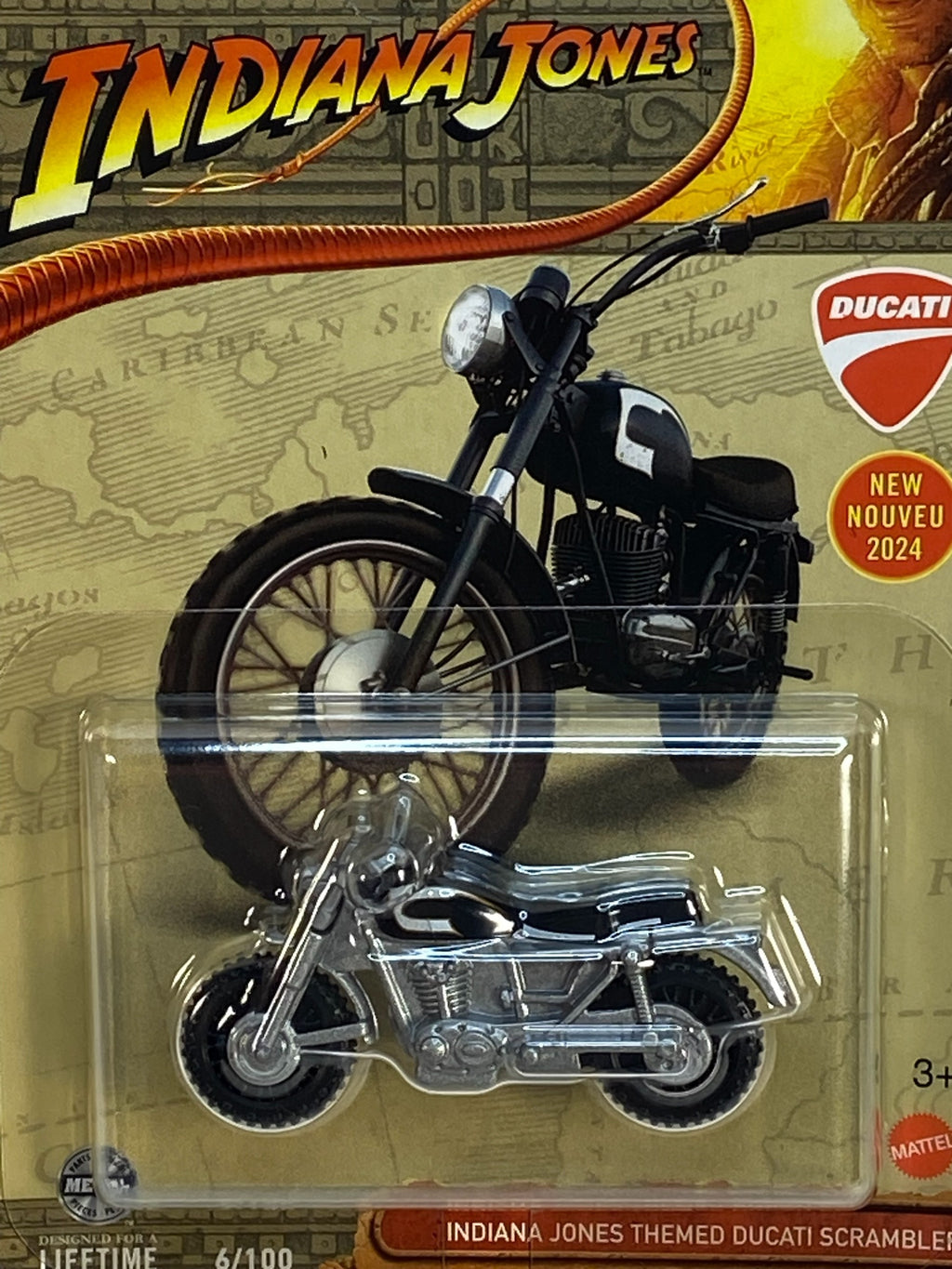 Matchbox Indiana Jones Themed Ducati Scrambler -