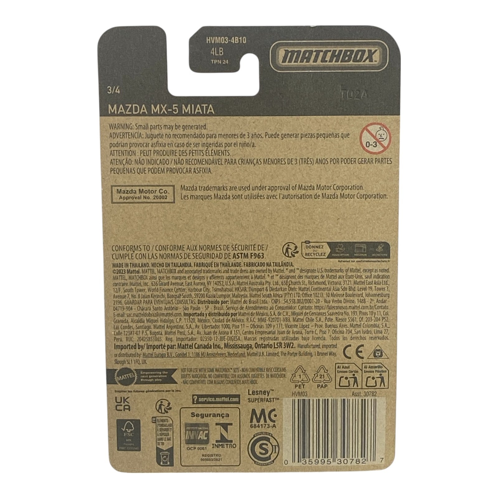 Matchbox Mazda MX-5 Miata - Target Red Edition 3/4 -