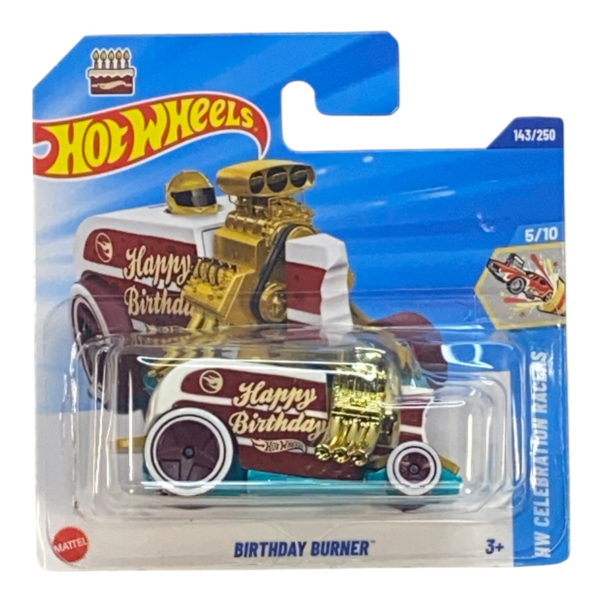 Hot Wheels Birthday Burner - Celebration Racers Series 5/10 (Short Card) - Collectors World Toys