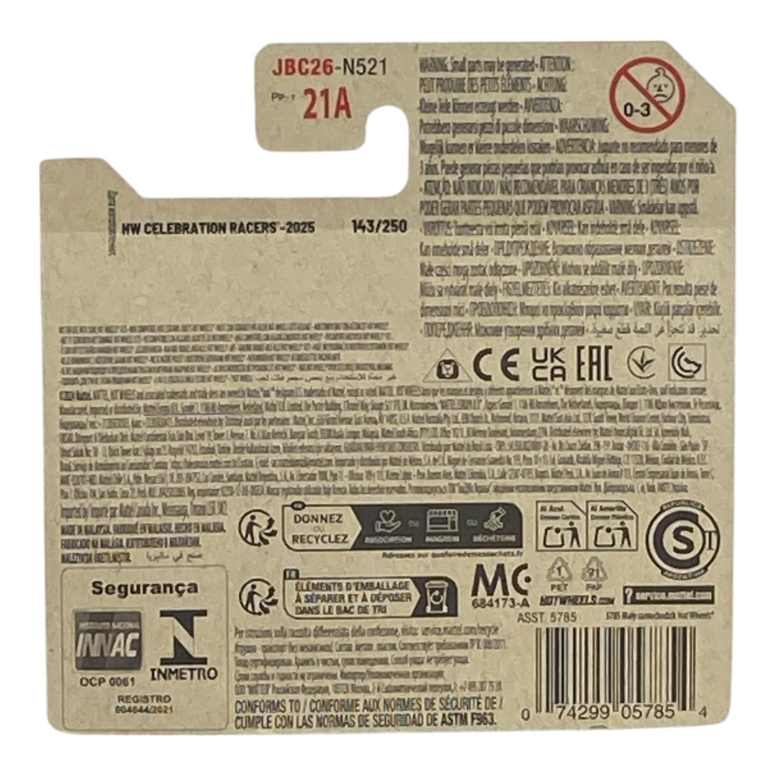 Hot Wheels Birthday Burner - Celebration Racers Series 5/10 (Short Card) -